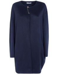 Liviana Conti - Safety-Pin Wool Coat - Lyst