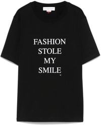 Victoria Beckham - T-Shirt Met Tekst - Lyst