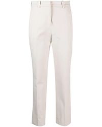 Calvin Klein - Cropped Gabardine Trousers - Lyst