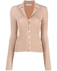 Low Classic - Ribbed-knit V-neck Cardigan - Lyst
