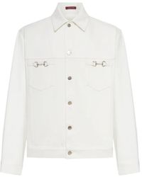 Gucci - Denim Jacket With Horse Detail - Lyst