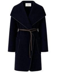 Co.Go - Belted Shawl-Lapel Coat - Lyst