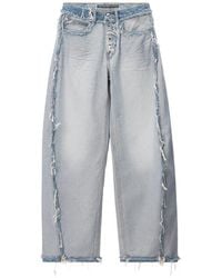 Alexander Wang - Frayed-Edge Wide-Leg Jeans - Lyst