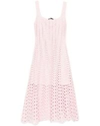 Maje - Rhinestone Crochet Midi Dress - Lyst
