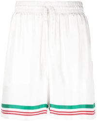 CASABLANCA - Silk Shorts - Lyst