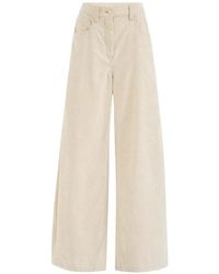 Brunello Cucinelli - Corduroy Wide-Leg Trousers - Lyst
