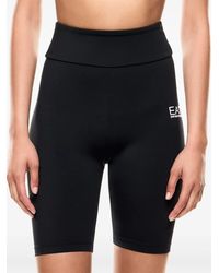 EA7 - High-Waisted Logo Shorts - Lyst
