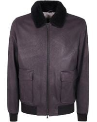 Barba Napoli - Boston Jacke mit Shearling-Besatz - Lyst
