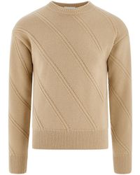 Ferragamo - Crew Neck Wool Sweater - Lyst