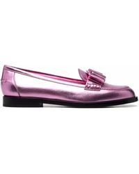 Ferragamo - Vivaldo High Shine Ballerina Shoes - Lyst