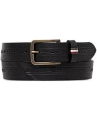 Aeronautica Militare - Stripe Embossed Belt - Lyst