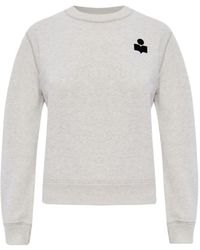 Isabel Marant - Felpa Con Logo Ricamato - Lyst