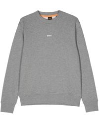 BOSS - Katoenen Sweater Met Logo - Lyst