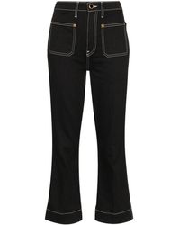 Khaite 'Raquel' Cropped-Jeans - Schwarz