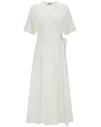 Herno - Abito A Portafoglio Con Scollo A V - Lyst