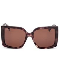 Max Mara Eyewear - Sonnenbrille Mit Eckigem Gestell - Lyst