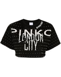 Pinko - Bomba Cotton Cropped T-shirt - Lyst