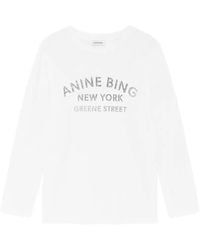 Anine Bing - Ivan Long-Sleeve New York Stencil - Lyst