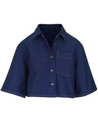 Agolde - Tomine Cropped Blouse - Lyst