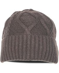 ARMANI EXCHANGE - Cable-Knit Turn-Up Beanie Hat - Lyst