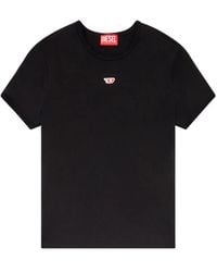 DIESEL - Logo-Embroidered T-Shirt - Lyst
