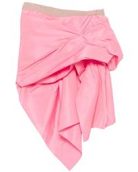 N°21 - Draped Asymmetric Mini Skirt - Lyst
