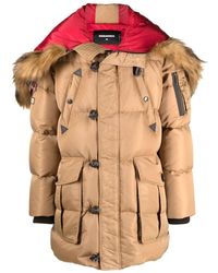 DSquared² - Logo-patch Padded Coat - Lyst