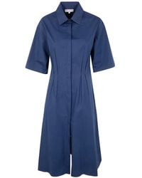 Antonelli - Short-Sleeve Button-Up Shirt Dress - Lyst