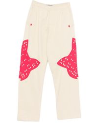Kiko Kostadinov - X Fox Lab Perforated Fox Fleece Joggers - Lyst