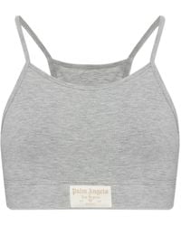 Palm Angels - Ribbed Logo-Patch Top - Lyst