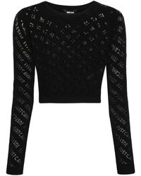 Just Cavalli - Logo-print Knitted Top - Lyst