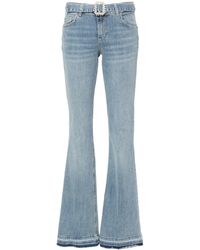 Liu Jo - Belted Mid-Rise Flared Jeans - Lyst