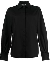 Max Mara - Long-Sleeve Stretch-Cotton Shirt - Lyst