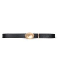 Maje - Leather Belt With Oval Buckle - Lyst