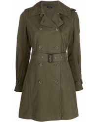 Aspesi Andere materialien trench coat in Grün Damen Bekleidung Mäntel Regenjacken und Trenchcoats 