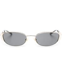Gucci - Interlocking G Oval-Frame Sunglasses - Lyst
