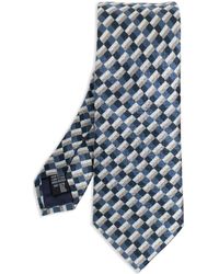 Giorgio Armani - Check-pattern Silk Tie - Lyst