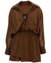 Thelatest - Denise Layered Mini Dress - Lyst