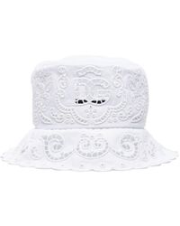 Dolce & Gabbana - Broderie-anglaise Bucket Hat - Lyst