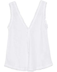 P.A.R.O.S.H. - Top Met V-Hals En Franje - Lyst