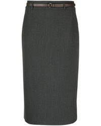 Peserico - Belted High-waist Skirt - Lyst