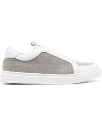 Fabiana Filippi - Two-Tone Panelled Lace-Up Sneakers - Lyst