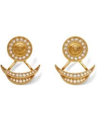 Versace - Medusa Crystal-Embellished Earrings - Lyst