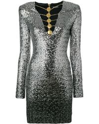 Balmain - Abito Di Paillettes - Lyst