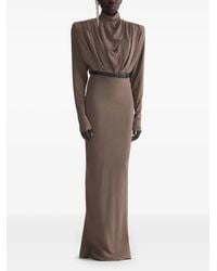 Mugler - Draped Long Sleeve Dress - Lyst