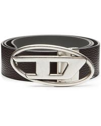 DIESEL - Textured Leather Belt - Lyst