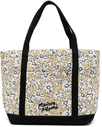 Maison Kitsuné - Shopper Mit Blumen-Print - Lyst