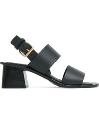 Mansur Gavriel - 60Mm Leather Heeled Sandals - Lyst