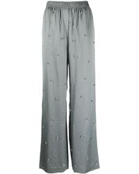 Sandro - Rhinestone-embellished Straight Trousers - Lyst