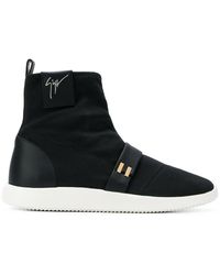 Giuseppe Zanotti - Baskets montantes noires Singleg - Lyst